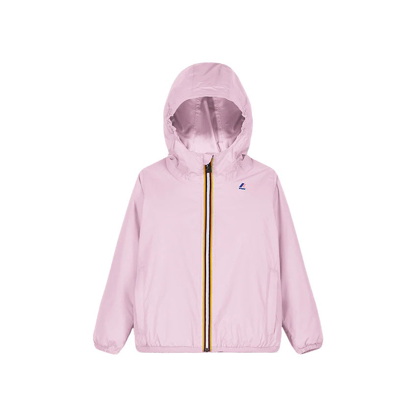 CLAUDE KIDS PACKABLE FULL ZIP RAIN JACKET IN PINK Parkette