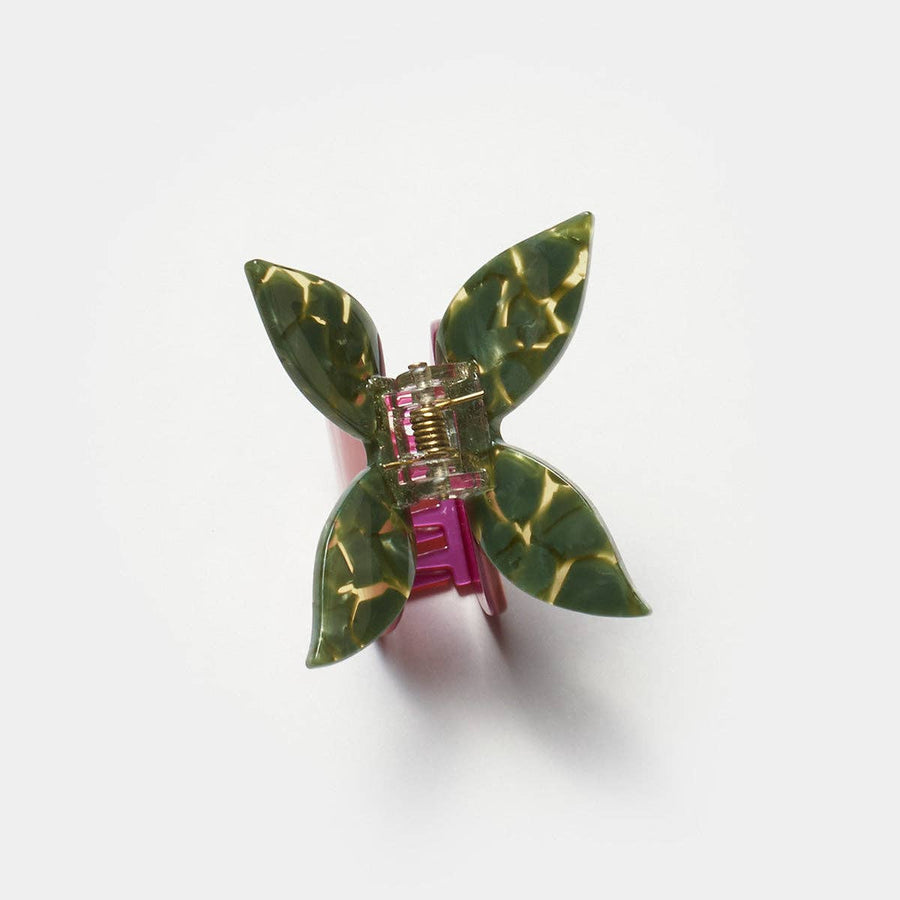 Red Pomegranate Fruit Hair Claw with Butterfly Clip Handle