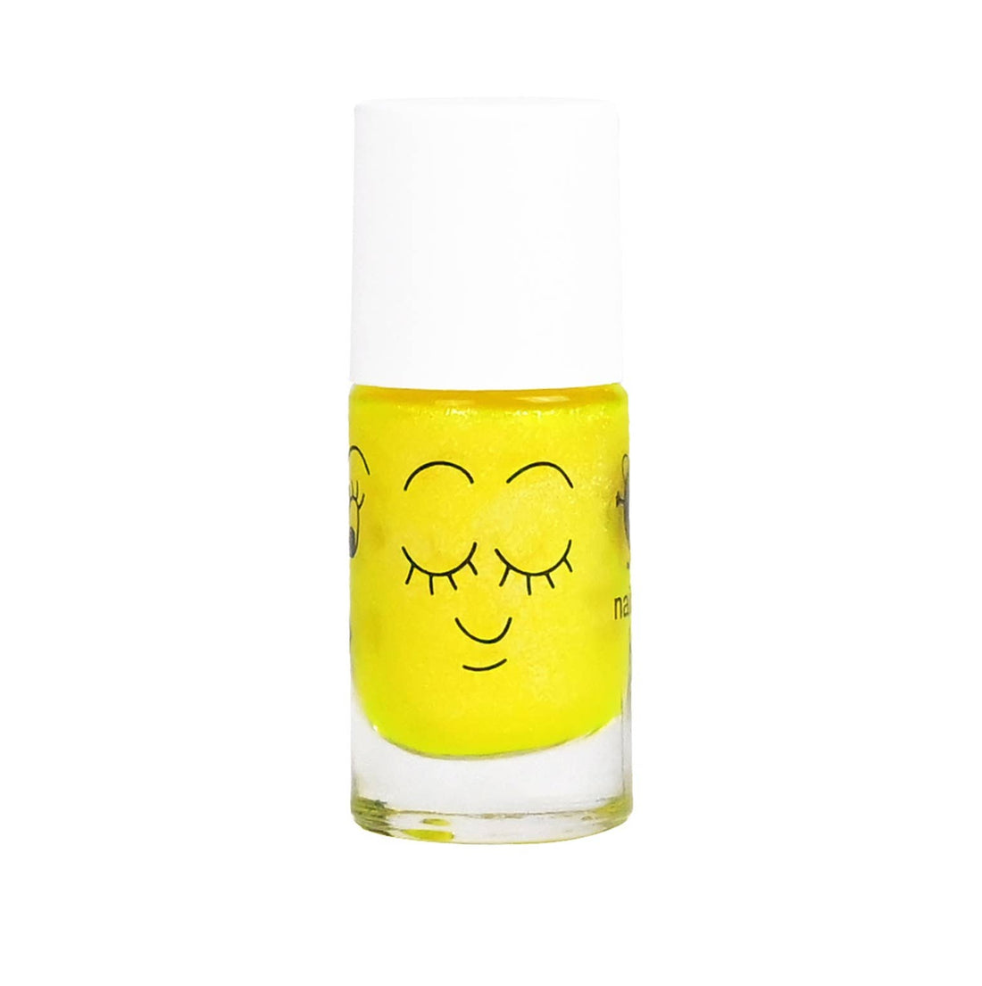 Nailmatic Kids Titi Neon Yellow Glitter Water-Based Nail Polish