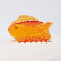 Sea Bream Clear Orange Acetate Ocean Fish Hair Claw Clip