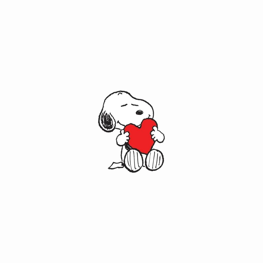 Snoopy Heart Hug Tattoo Pair