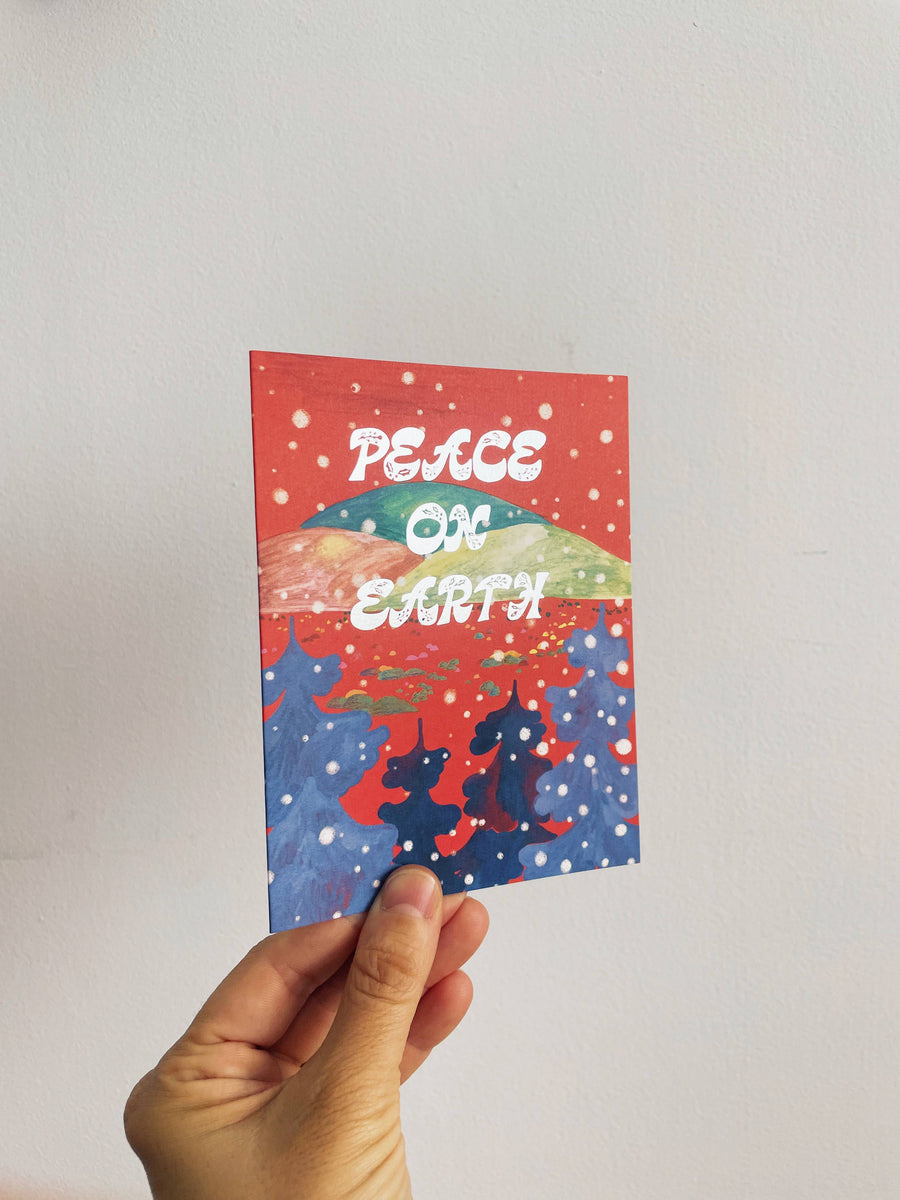 Peace On Earth Winter Landscape Card