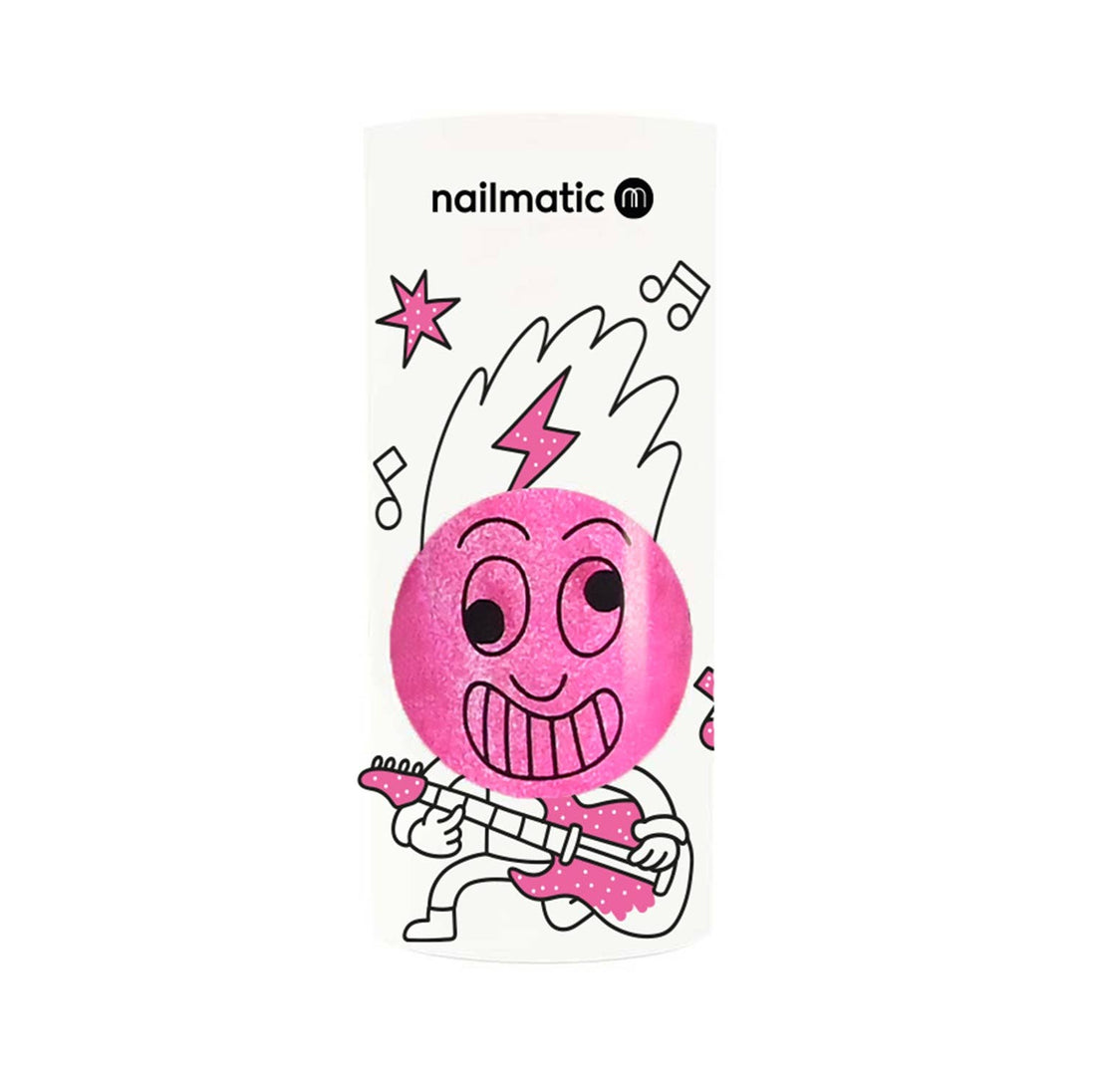 Nailmatic Kids Pinky Neon Pink Glitter Water-Based Nail Polish