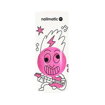 Nailmatic Kids Pinky Neon Pink Glitter Water-Based Nail Polish