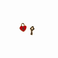 Heart Lock and Key Earrings