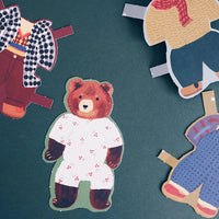 Bear Paper Doll Holiday Card