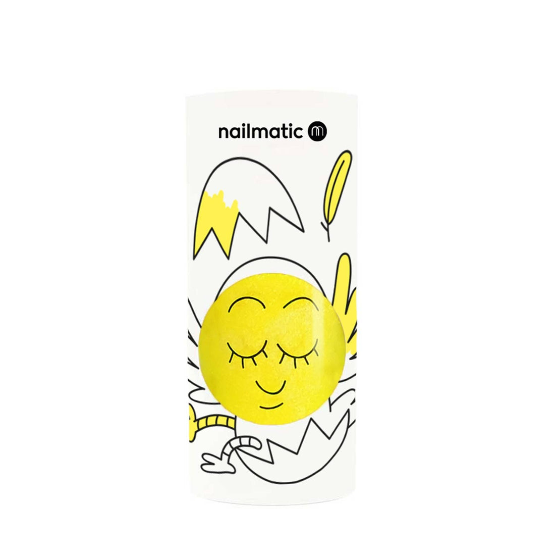 Nailmatic Kids Titi Neon Yellow Glitter Water-Based Nail Polish