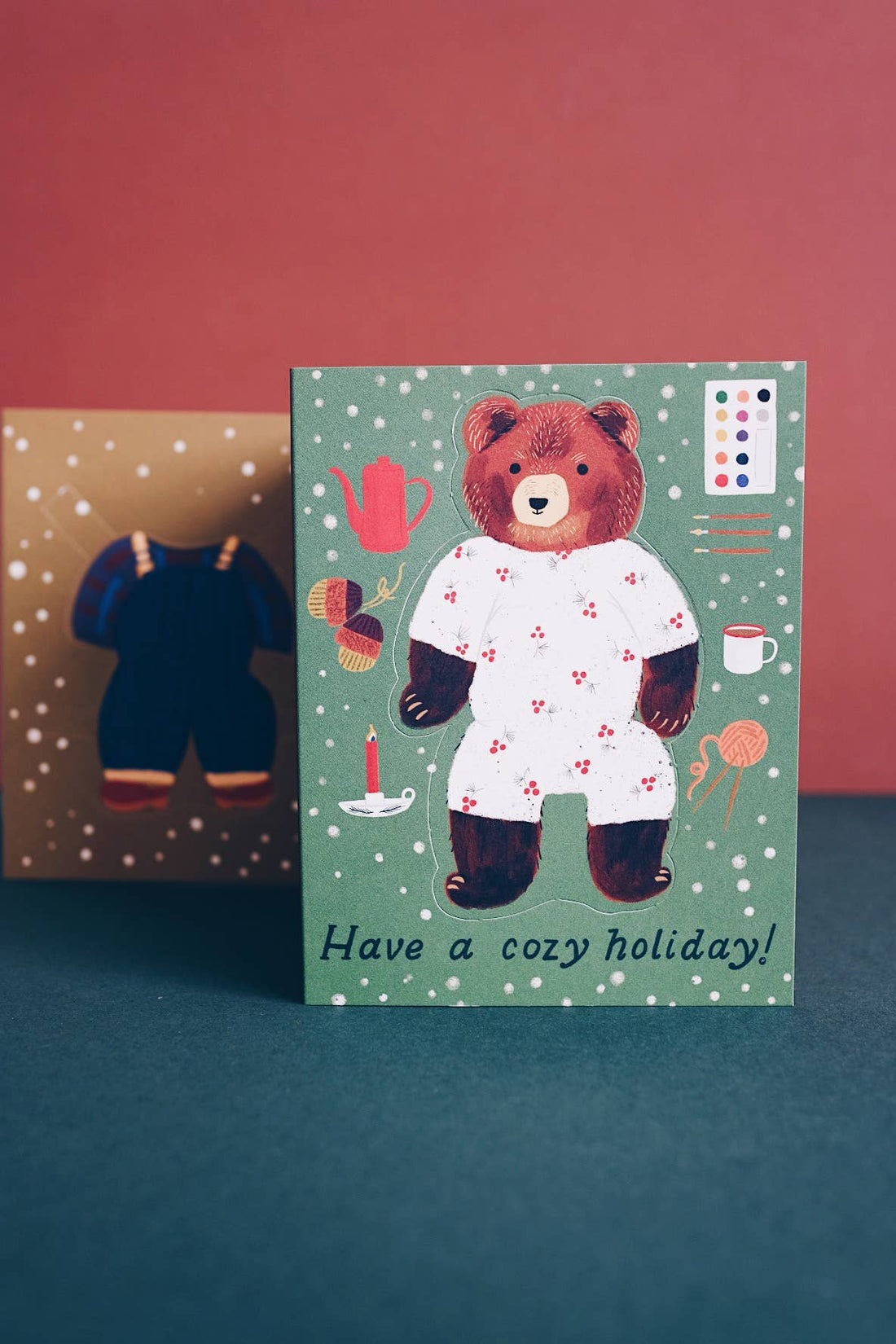 Bear Paper Doll Holiday Card