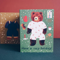 Bear Paper Doll Holiday Card