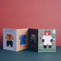 Bear Paper Doll Holiday Card