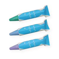 Kitpas Bath Crayons 3 Colors - Fish (Purple, Blue, Green)