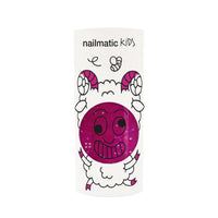 Nailmatic Kids Sheepy Clear Raspberry Glitter Water-Based Nail Polish