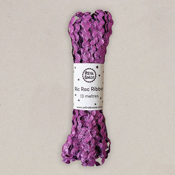 Metallic Ric Rac Ribbon - Amethyst Purple