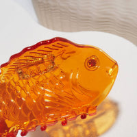 Sea Bream Clear Orange Acetate Ocean Fish Hair Claw Clip