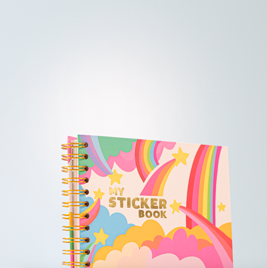 Hardcover Retro Style Sticker Book