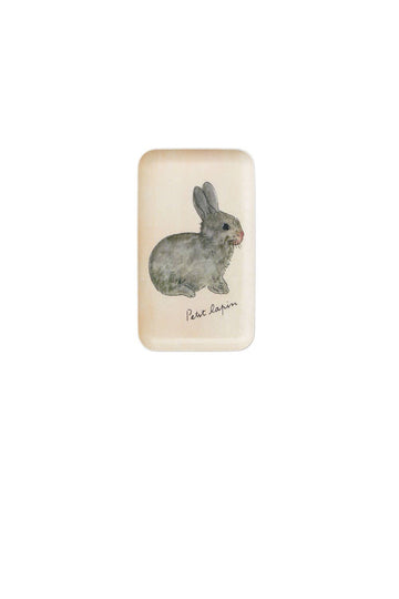 Isabelle Boinot Lapin Linen Coated Tray - Small