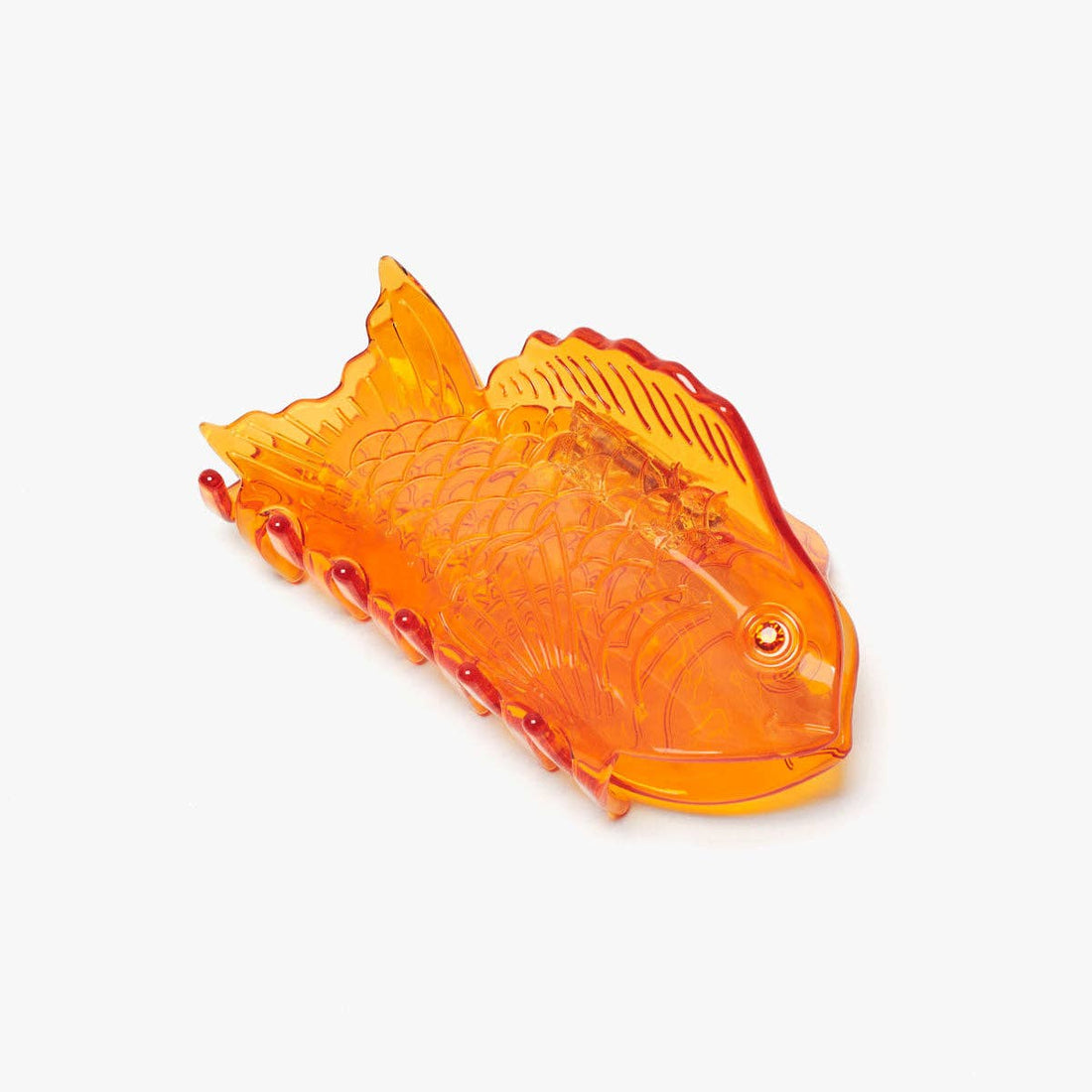 Sea Bream Clear Orange Acetate Ocean Fish Hair Claw Clip