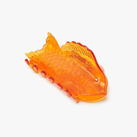 Sea Bream Clear Orange Acetate Ocean Fish Hair Claw Clip