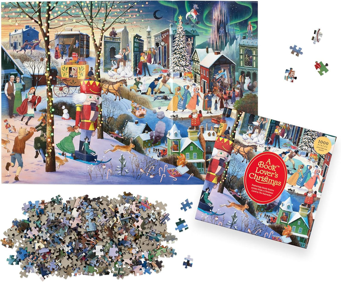 A Book Lover's Christmas 1000 Piece Puzzle