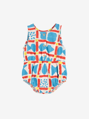 Baby Geometric Game All Over Woven Romper