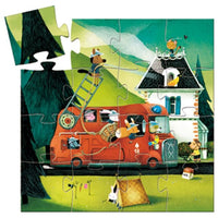 Silhouette Puzzle - Fire Truck (16 pcs)