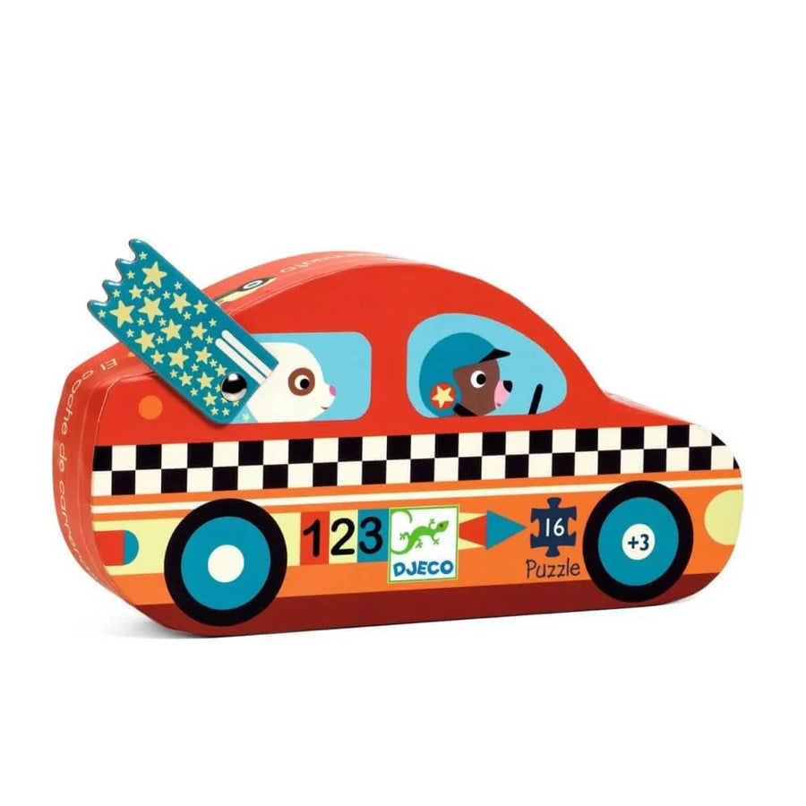 Silhouette Puzzle - Racing Car (16 pcs)