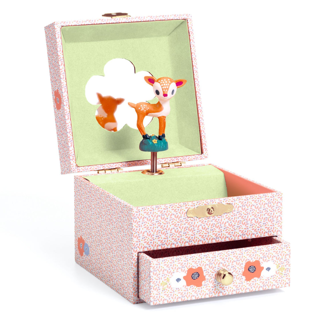 Wood Fawn Music Box