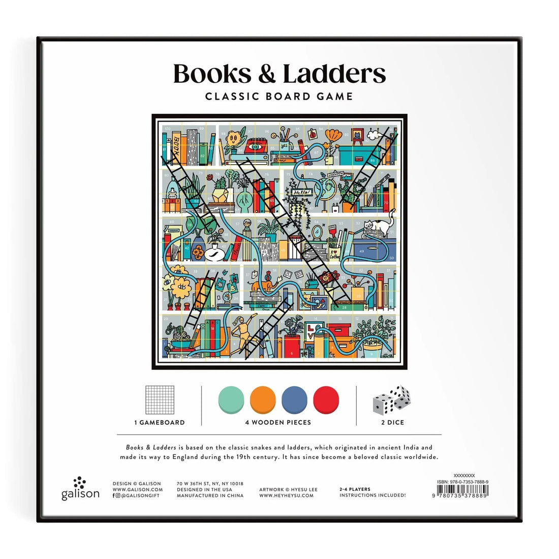 Books and Ladders Classic Board Game