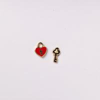 Heart Lock and Key Earrings