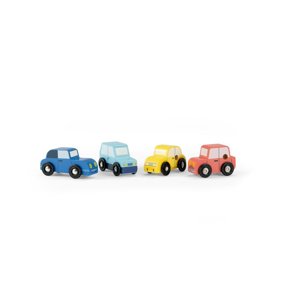 Avenue Du Moulin Set of 4 Wooden Cars