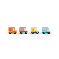 Avenue Du Moulin Set of 4 Wooden Trucks