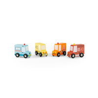 Avenue Du Moulin Set of 4 Wooden Trucks