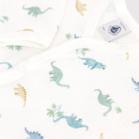 Babies' Footless Cotton Dinosaur Pajamas