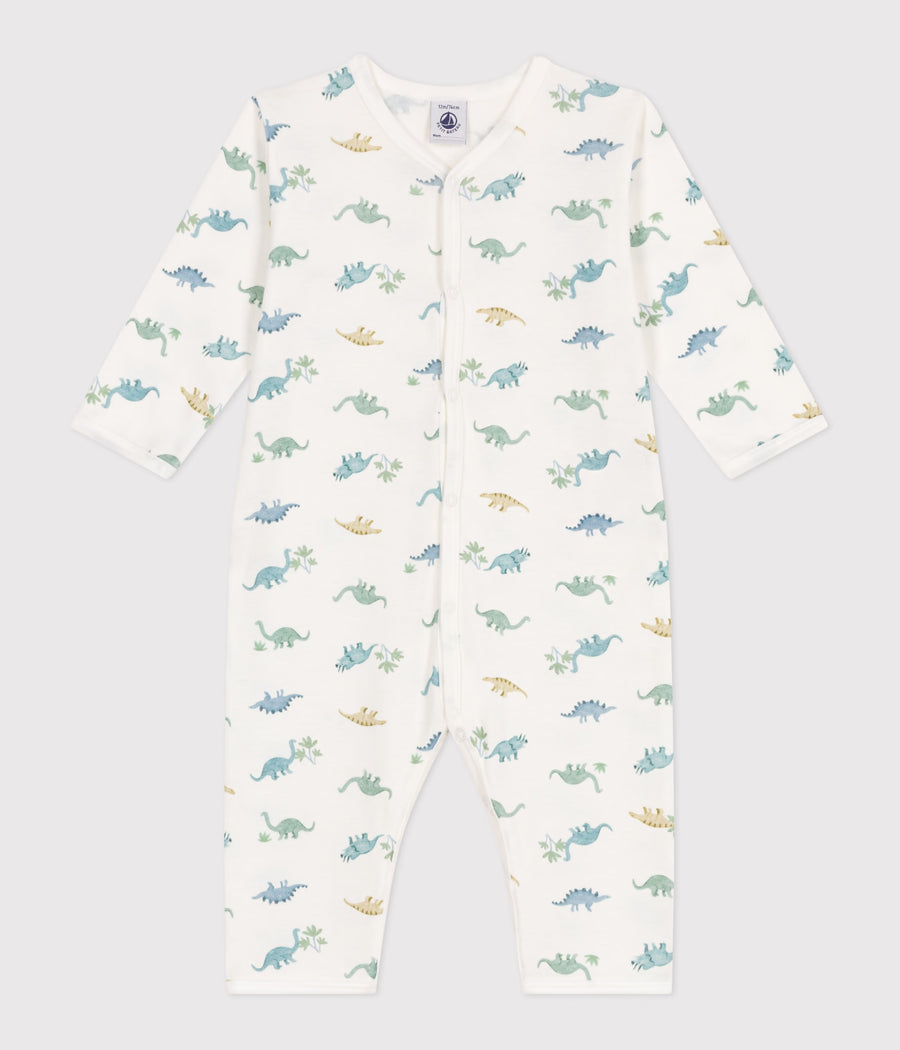 Babies' Footless Cotton Dinosaur Pajamas