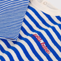 Babies Long Sleeved Stripy Cotton T Shirt - Blue