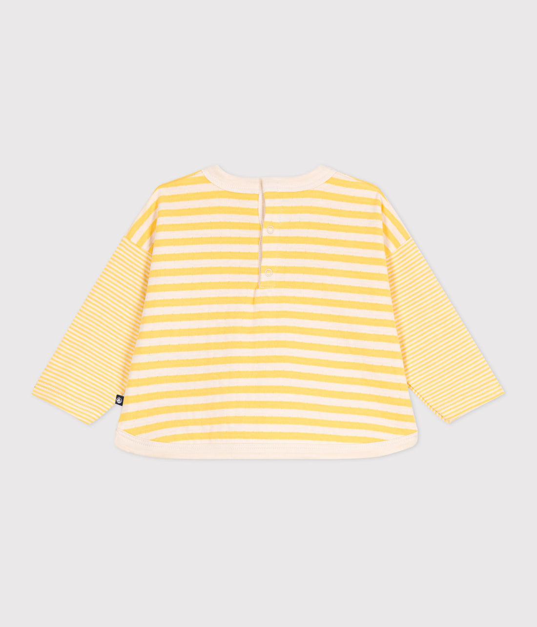 Babies Long Sleeved Stripy Cotton T Shirt - Yellow