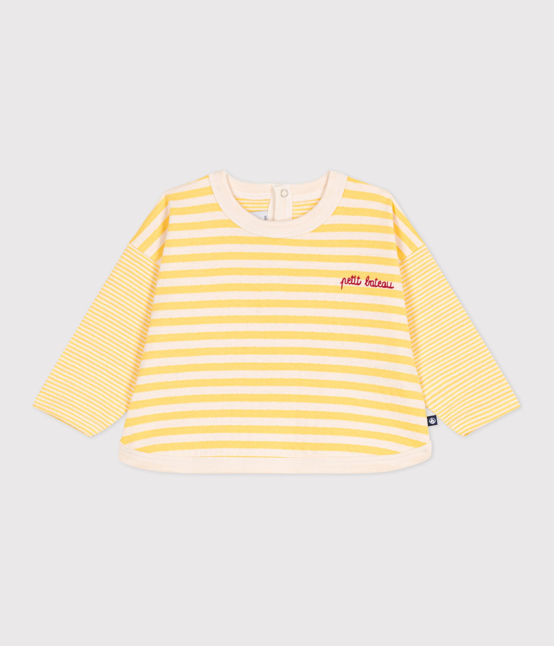 Babies Long Sleeved Stripy Cotton T Shirt - Yellow