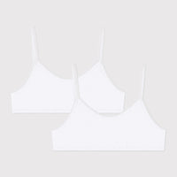 Girls' White Bralettes - 2-Pack