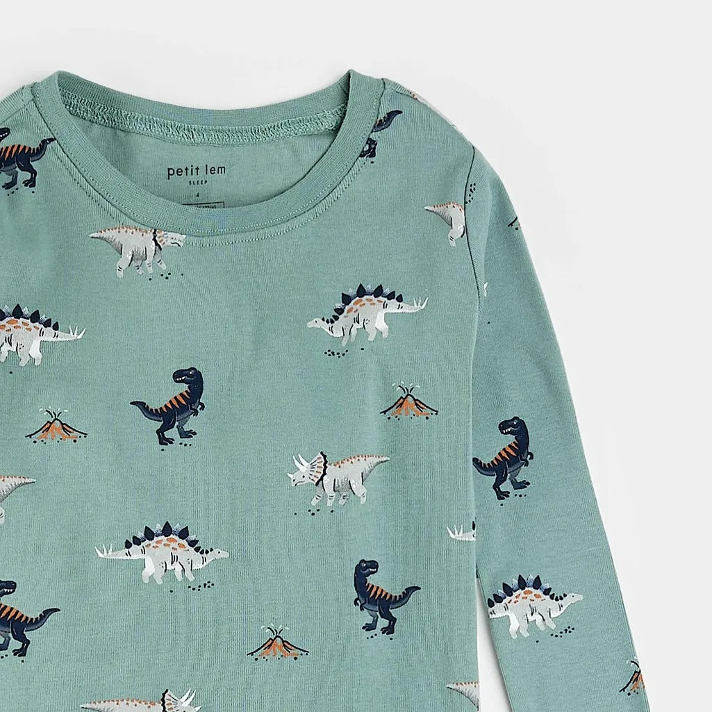 Dinosaur Print on Tidal Wave PJ Set