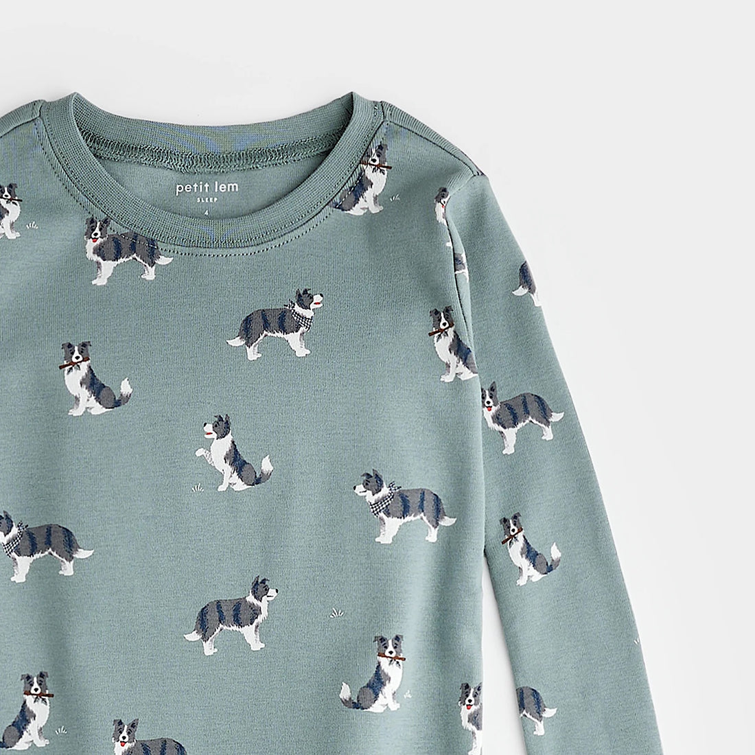 Australian Shepherd Print on Dark Teal PJ Set