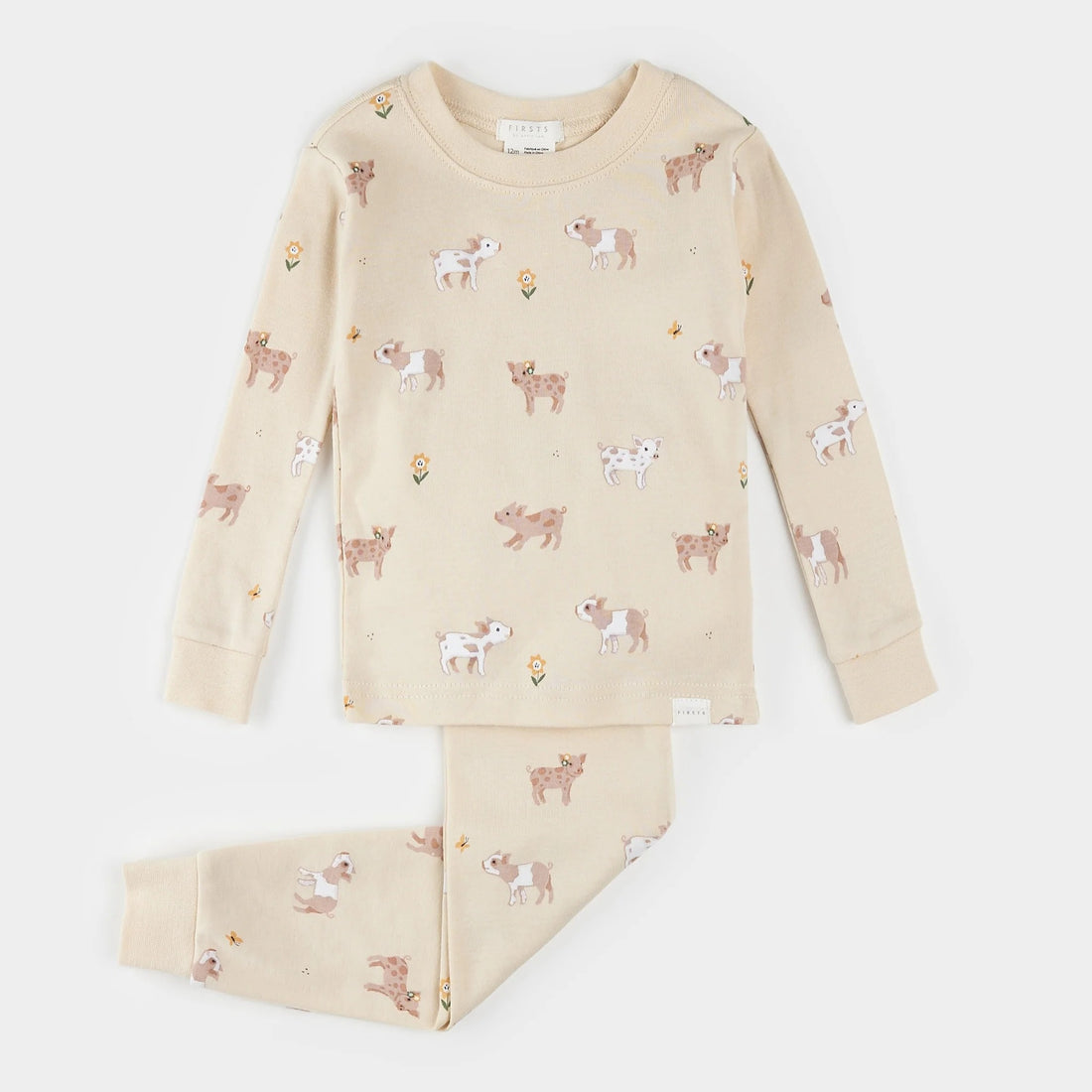 Piglets on Antique White PJ Set