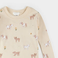 Piglets on Antique White PJ Set