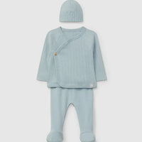 Ribbed Cotton Jersey Three Piece Set