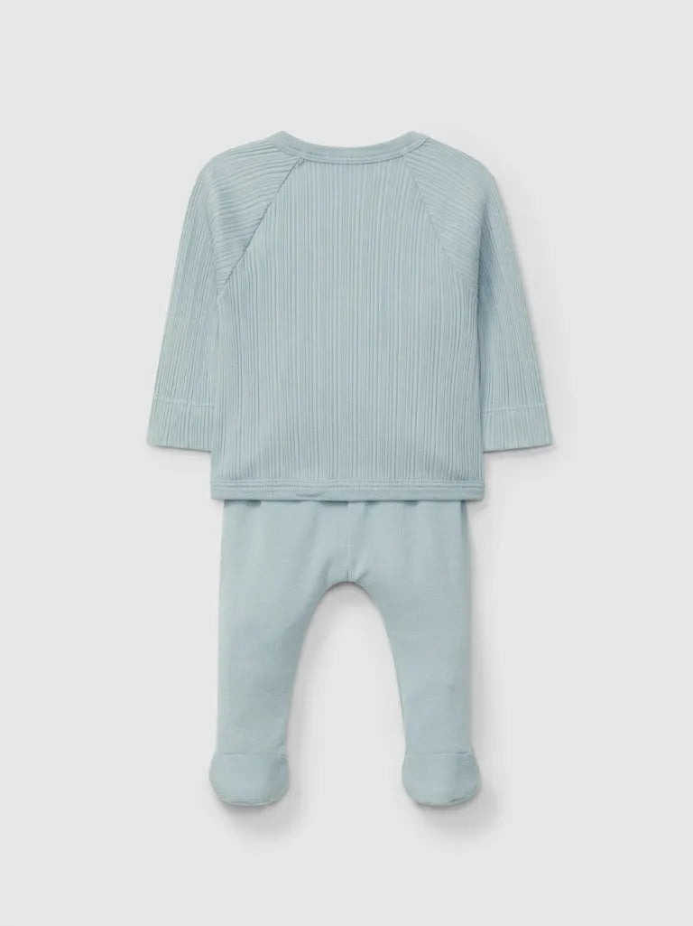 Ribbed Cotton Jersey Three Piece Set