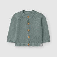 Round Neckline Knitted Baby Cardigan - Blue