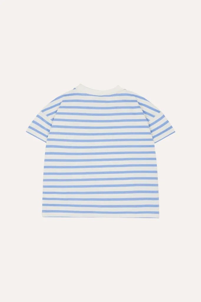 Blue Striped Kids T Shirt