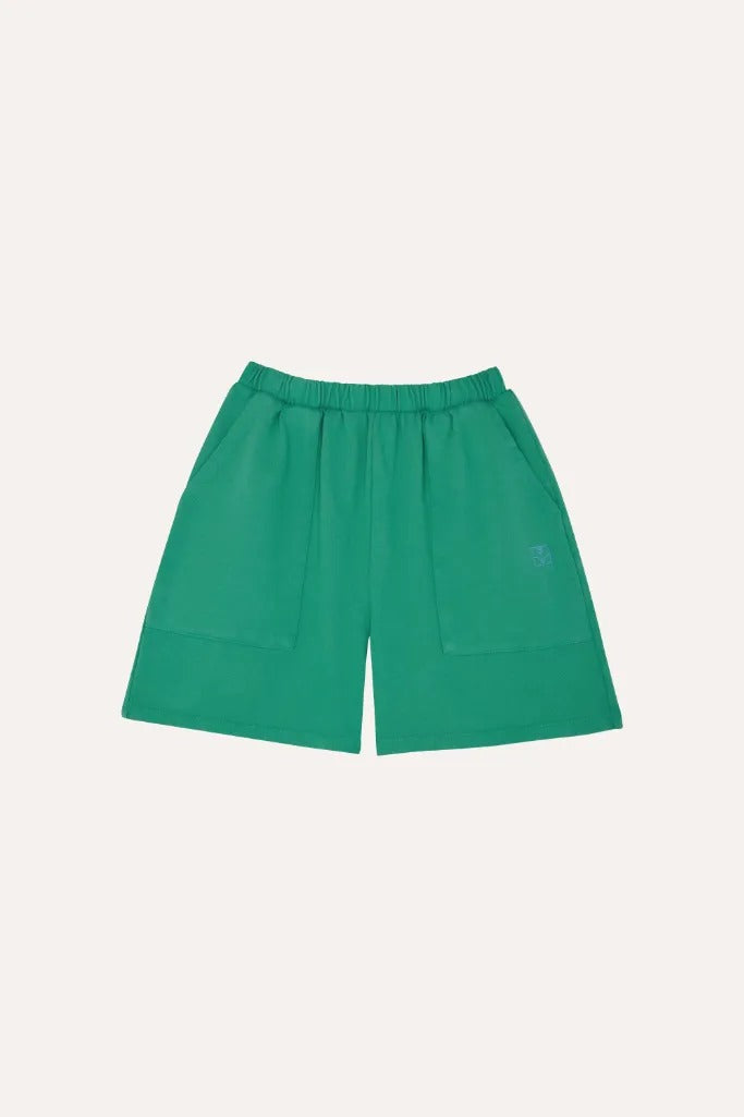 Green Washed Kids Shorts