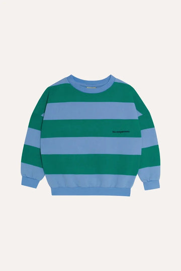 Green Stripes Oversized Kids Sweatshirt