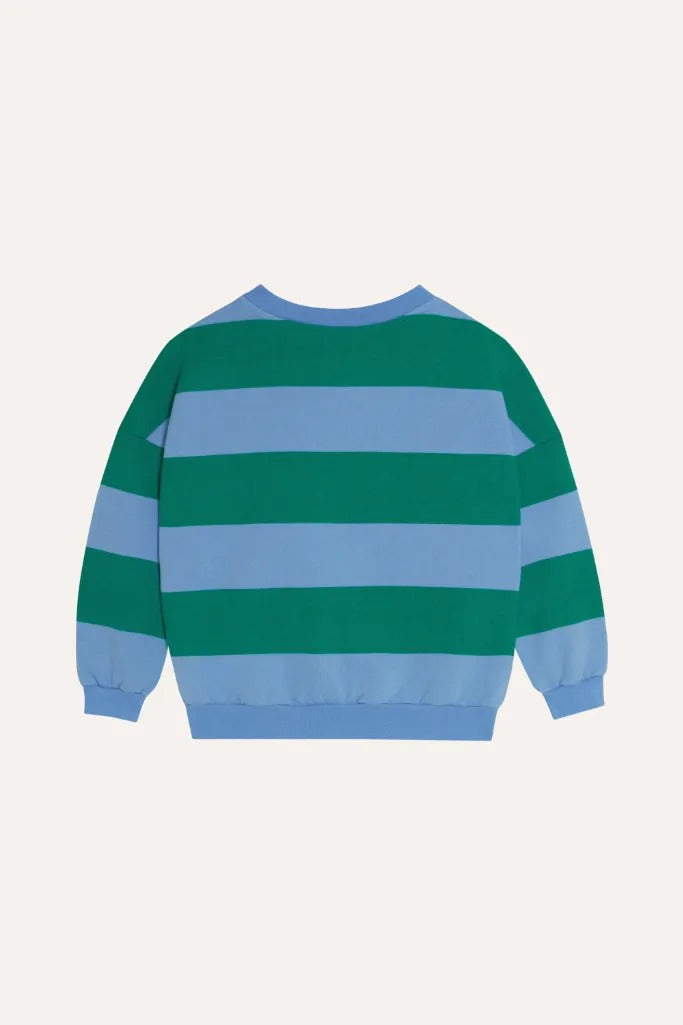 Green Stripes Oversized Kids Sweatshirt