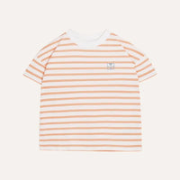 Orange Striped Kids T Shirt